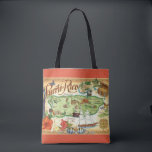 Puerto Rico Postcard Map Shoulder Tote<br><div class="desc">A vintage,  very colourful postcard map of Puerto Rico repurposed!  You can alter the back and personalise it however you like or simply purchase the tote as is. We think it's perfect!</div>
