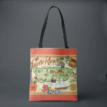 Puerto Rico Postcard Map Shoulder Tote<br><div class="desc">A vintage,  very colourful postcard map of Puerto Rico repurposed!  You can alter the back and personalise it however you like or simply purchase the tote as is. We think it's perfect!</div>
