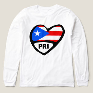Puerto Rico PRI Heart Flag Tri-Blend Shirt