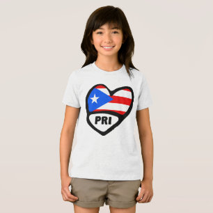Puerto Rico PRI Heart Flag Tri-Blend Shirt