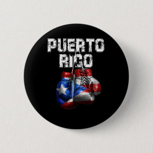 Puerto Rico Pride - Vintage Boxing Gloves 6 Cm Round Badge