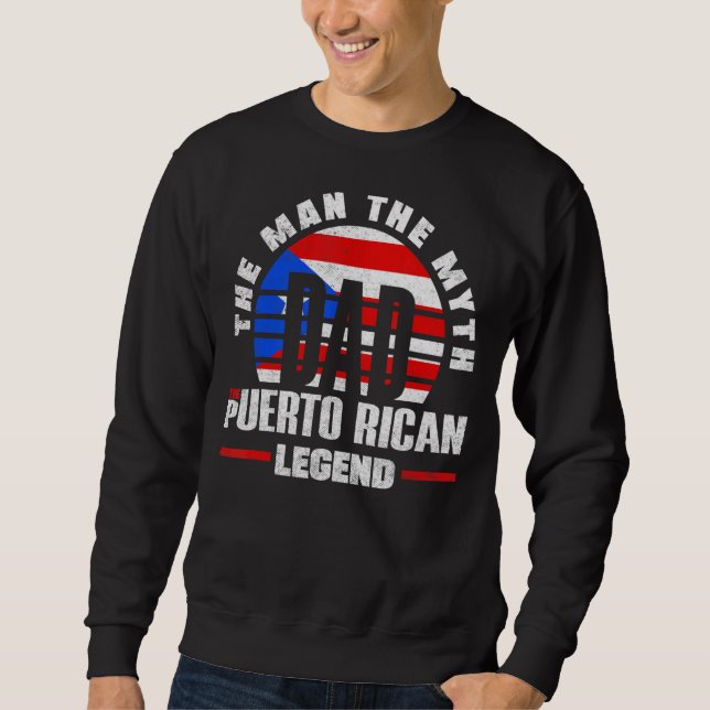 Puerto Rico Puerto Rican Boricua Puerto Rico Flag  Sweatshirt (Front)