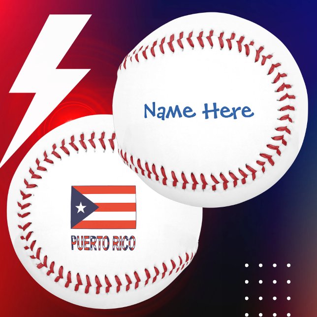 Puerto Rico Puerto Rican Flag Blue Personalisation Baseball (Creator Uploaded)