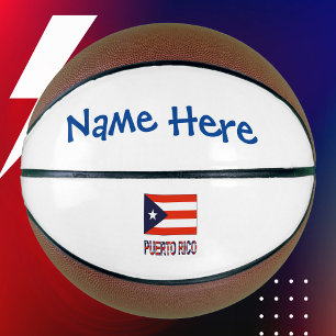 Puerto Rico Puerto Rican Flag Blue Personalisation Basketball