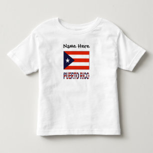 Puerto Rico Puerto Rican Flag Blue Personalisation Toddler T-Shirt