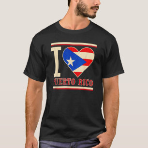 Puerto Rico Puerto Rican Flag Love Fan 4 T-Shirt