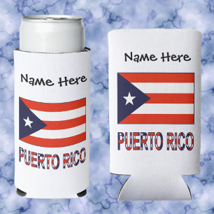 Puerto Rico Puerto Rican Flag Personalised  Seltzer Can Cooler