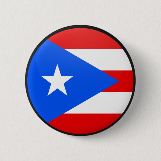 Puerto Rico quality Flag Circle 6 Cm Round Badge (Front)