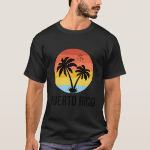 Puerto Rico Retro Palm Tree Vacation Vintage Puert T-Shirt
