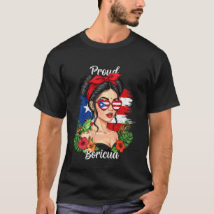 Puerto Rico Rican Floral Girls Boricua for Women T T-Shirt