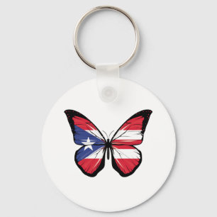 Puerto Rico ripped Flag  Key Ring