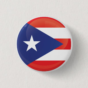 Puerto Rico  Round Icon Flag 3 Cm Round Badge