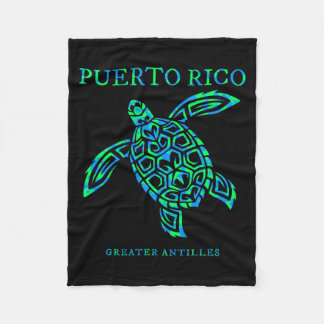 Puerto Rico Sea Turtle Boys Girls Toddler Fleece Blanket