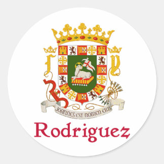 _ Puerto Rico Shield Classic Round Sticker