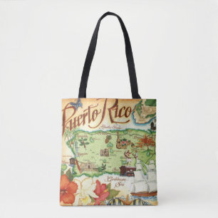 Puerto Rico Shoulder Tote Bag