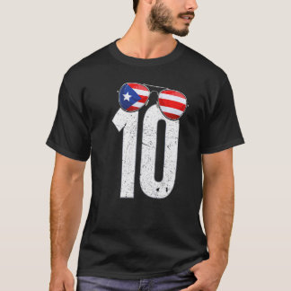 Puerto Rico Soccer Player Number 10 Puerto Rican F T-Shirt