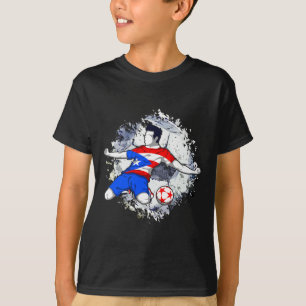 Puerto Rico Soccer Puerto Rican Flag Proud Footbyl T-Shirt