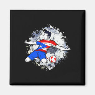 Puerto Rico Soccer Puerto Rican Flag Proud Footll  Magnet