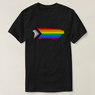 Puerto Rico State Pride LGBTQ Progress Pride T-Shirt