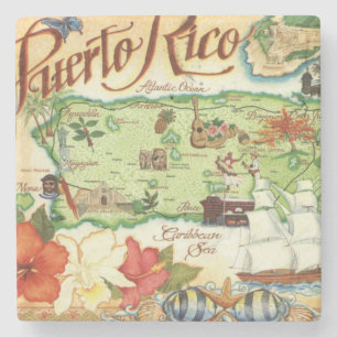 Puerto Rico Stone Coaster