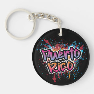 Puerto Rico Street Art Graffiti Key Ring