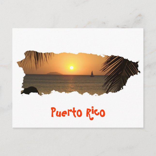 Puerto Rico Sunset Postcard (Front)
