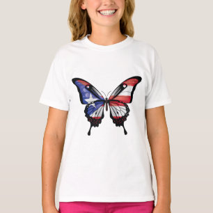 Puerto Rico Swallowtail Butterfly Flag T-Shirt