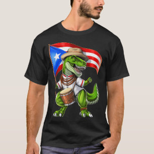 Puerto Rico T-Rex Dinosaur T-Shirt