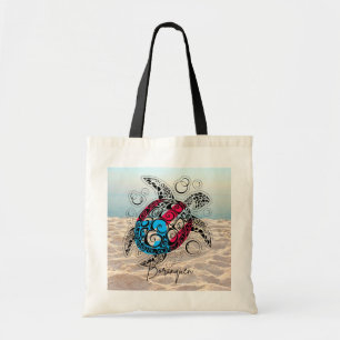 Puerto Rico Turtle Flag Tote Bag