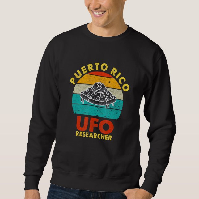 Puerto Rico Ufo Sightings Vintage Retro Sweatshirt (Front)