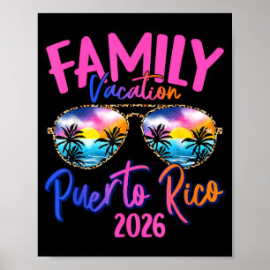 Puerto Rico Vacation 2026 Souvenir Matching Family Poster
