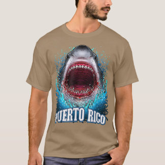 Puerto Rico Vacation Great White Shark Beach Trip  T-Shirt