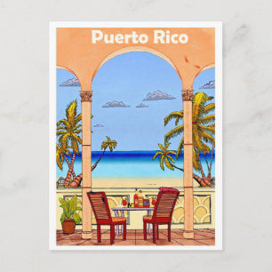 Puerto Rico, view from the hotel terrace Postcard