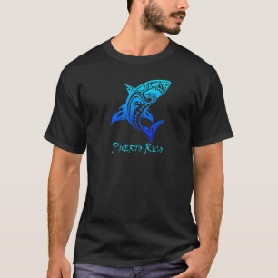 Puerto Rico Vintage Retro Tribal Shark Vacation T-Shirt