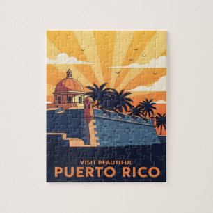 Puerto Rico Vintage travel Jigsaw Puzzle
