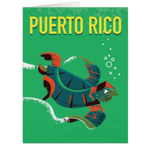 puerto rico vintage travel poster