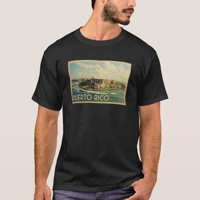 Puerto Rico Vintage Travel T-shirt (Front)