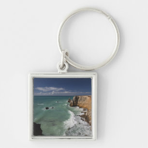 Puerto Rico, West Coast, Cabo Rojo, coastline 2 Key Ring