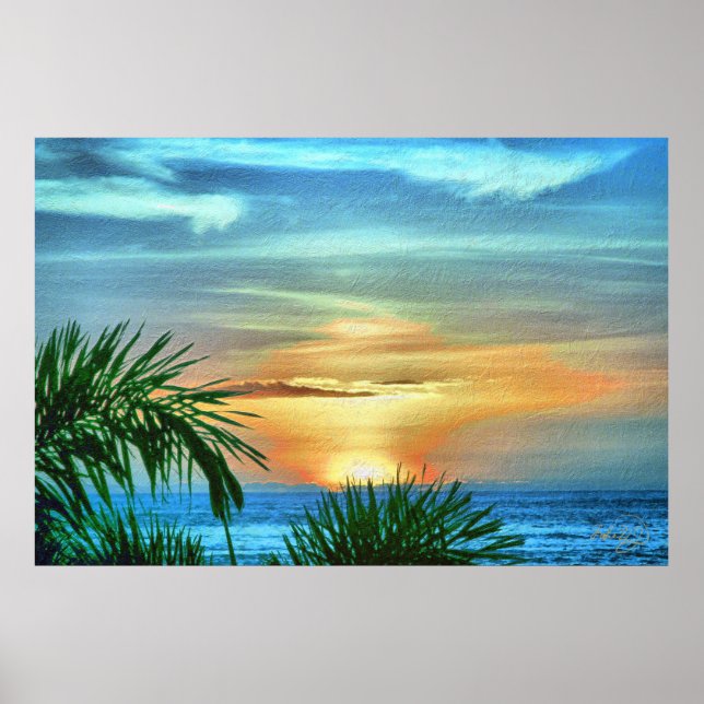 Puerto Sunset 1557 Art Print (Front)
