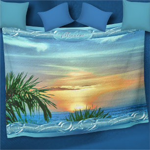 Puerto Sunset 1557 Fleece Blanket