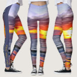Puerto Sunset 1739 Leggings<br><div class="desc">Painting “Puerto Sunset 1739” Collection Style and comfort make these the perfect pair of leggings. Custom-made with care; each pair is printed before being sewn, allowing for this fun design on every square inch. These leggings won't lose their shape so get comfy and look cool with your own unique pair....</div>