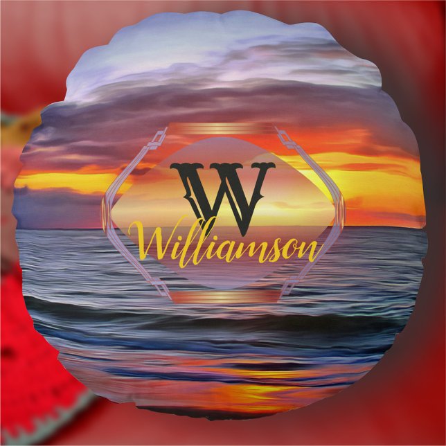 Puerto Sunset 1739 Round Cushion (Creator Uploaded)