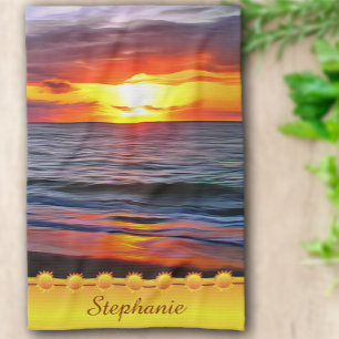 Puerto Sunset 1739 Tea Towel