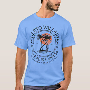 Puerto Vallarta Beach Mexico Vacation Tropical Sum T-Shirt
