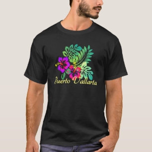 Puerto Vallarta Beach Tropical Flower Surf Vacay T-Shirt