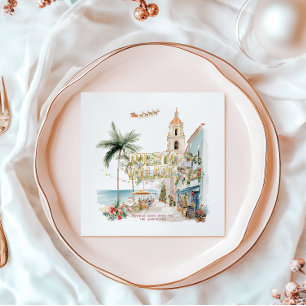 Puerto Vallarta Christmas   Tropical Holiday Napkin