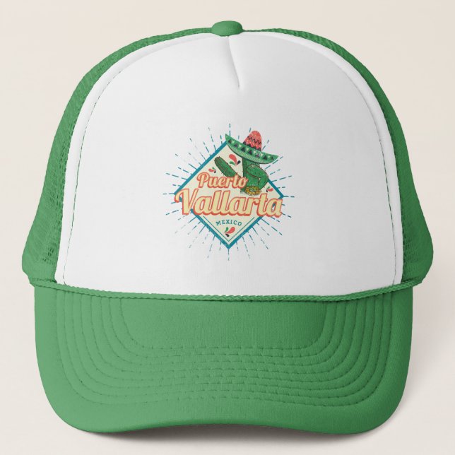 Puerto Vallarta Jalisco Mexico dancing cactus Trucker Hat (Front)