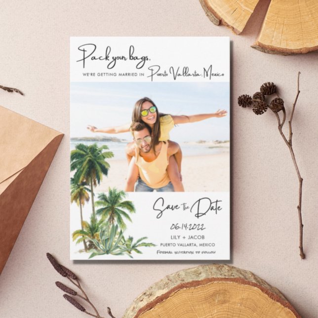 Puerto Vallarta, Mexico Beach Destination Wedding Save The Date (Creator Uploaded)