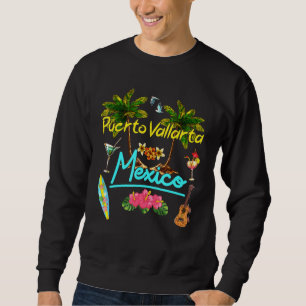Puerto Vallarta Mexico Beach Summer Palm Sun Set P Sweatshirt