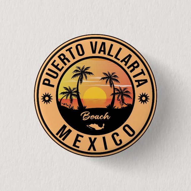Puerto Vallarta Mexico island Mexican Playa Travel 3 Cm Round Badge (Front)